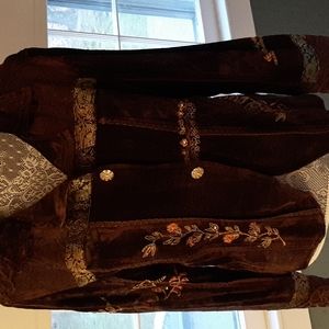 Vintage Brown Velour type Jacket